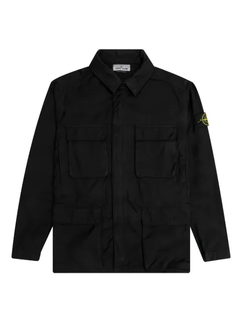 Stone Island Compass-badge flap-pockets jacket Black 761540933