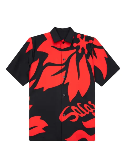 sacai floral-print shirt Red 2403279M