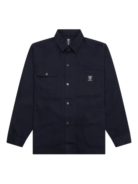 SOUTH2 WEST8 button-up jacket Blue NS750B