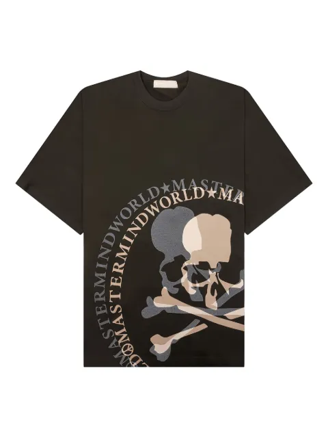 Mastermind World Flash skull-print T-shirt Green MW25S14TS066022