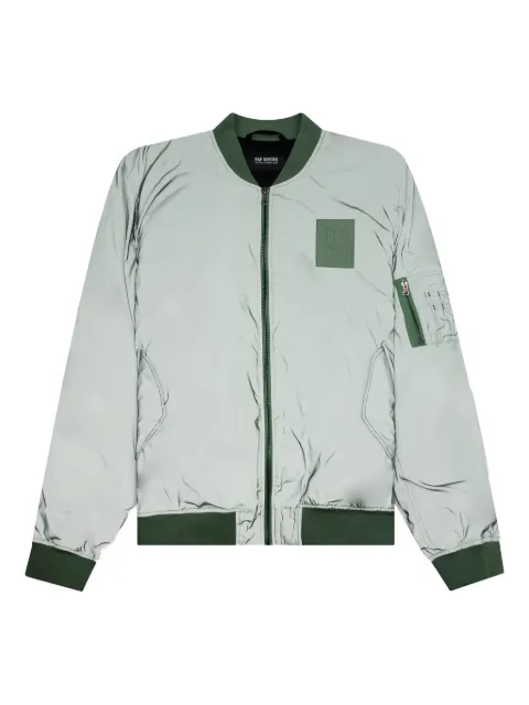 Raf Simons logo-patch bomber jacket Green 231M619