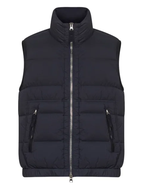 Stone Island padded double-slider zip vest Blue K2S15G100007S0028