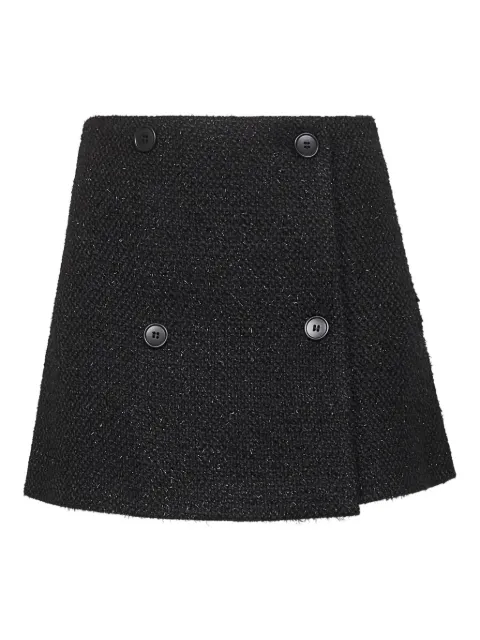 Blanca Vita buttoned tweed mini skirt Black GUNKAN0472