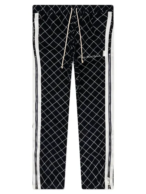 Advisory Board Crystals diamond-quilted zip-detail trousers Black ABCFW24WBPEY30NVY