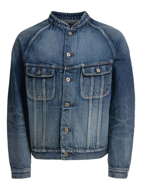nonnative mandarin-collar denim jacket Blue NNJ4602