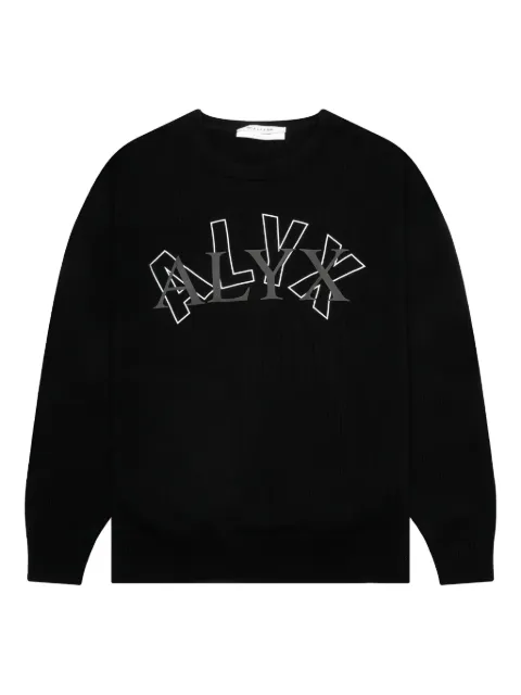 1017 ALYX 9SM arch-logo crew-neck sweater Black AAUKN0198YA01BLK0001