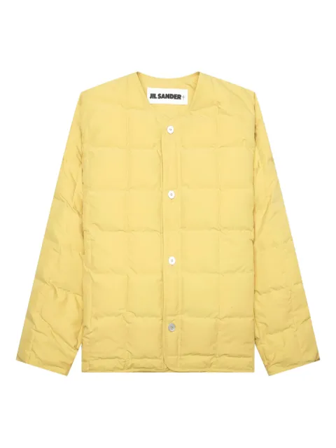 Jil Sander quilted button-fastening jacket Yellow J47AF0125J74276706