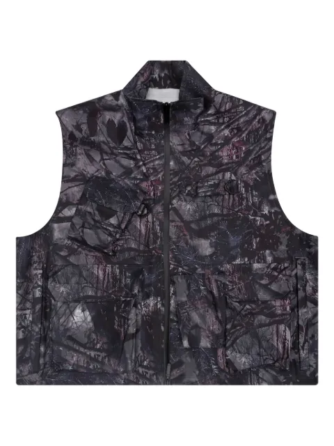 SOUTH2 WEST8 camouflage zip-front vest Grey KP769B