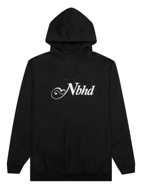Neighborhood logo-embroidered hoodie Black 212FPNHCSM05BLK