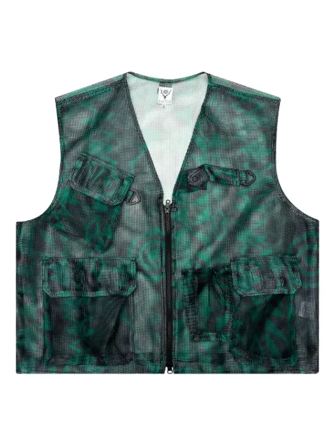 SOUTH2 WEST8 mesh pocket vest Green MR687NATI