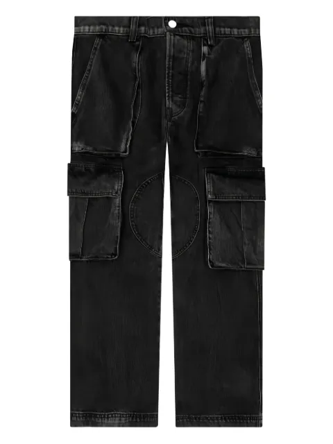 Nahmias logo-patch cargo-pockets jeans Black AW23D6P17976