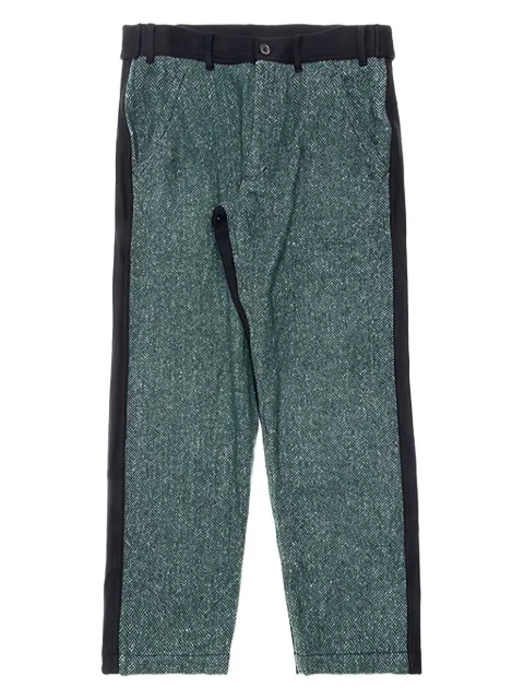 Comme Des Garçons Shirt herringbone-panel trousers Black W271422BLK