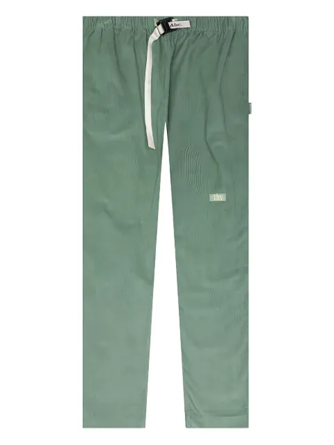 Advisory Board Crystals Studio Work corduroy buckle-fastening trousers Green ABC123WP300AVGRN