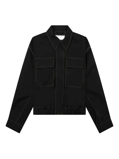 Jil Sander contrast-stitch blouson jacket Black J22SW0036J70001001