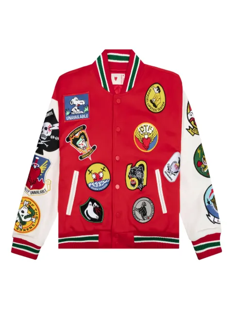 Emotionally Unavailable embroidered-patches bomber jacket Red EUSS23JKT10RED