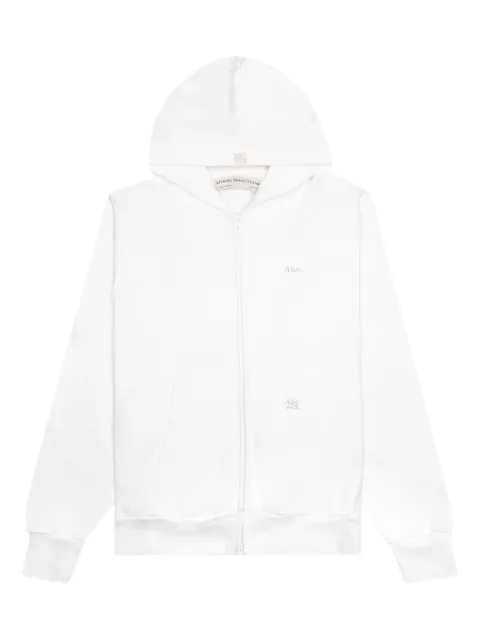 Advisory Board Crystals zip-up logo-detail hoodie White ABC123ZUHLW100SEL