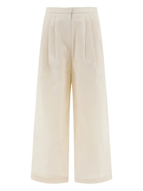 THE LOOM pleated cotton trousers Neutrals TL17POWP01