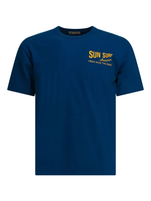 Sun Surf logo-print cotton T-shirt Blue SS79543128