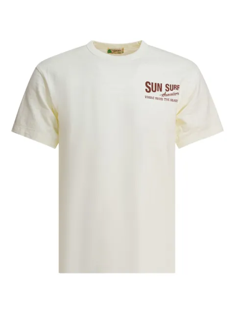 Sun Surf logo-print T-shirt Neutrals SS79543105