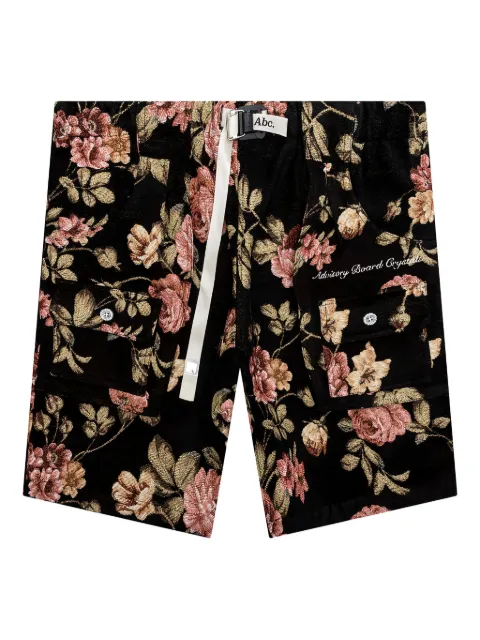 Advisory Board Crystals floral-jacquard waterproof shorts Black ABCFW24NTSHEY50BLK