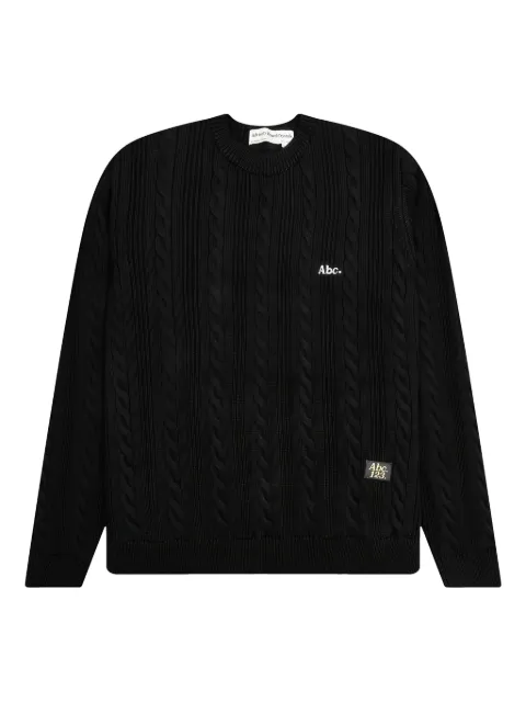 Advisory Board Crystals cable-knit crew-neck sweater Black ABC123CBL100ANBLK