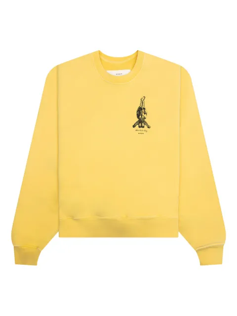 D-R-G-N Bones skull crew-neck sweatshirt Yellow DGSS25CW11