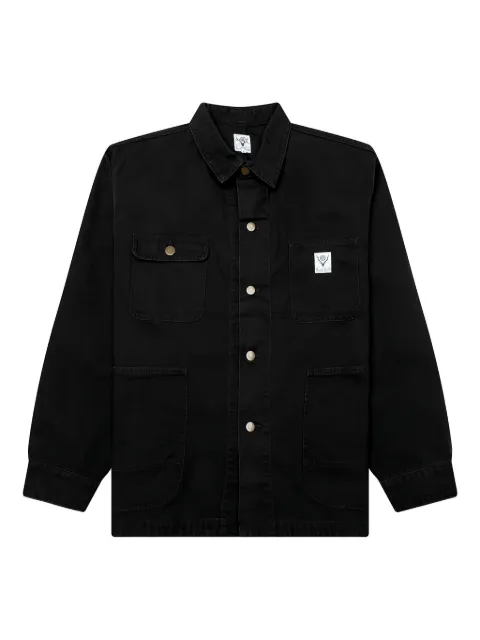 SOUTH2 WEST8 cotton canvas shirt jacket Black PU470BBLK