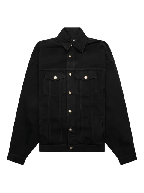 Willy Chavarria buttoned denim jacket Black WCDEN003001