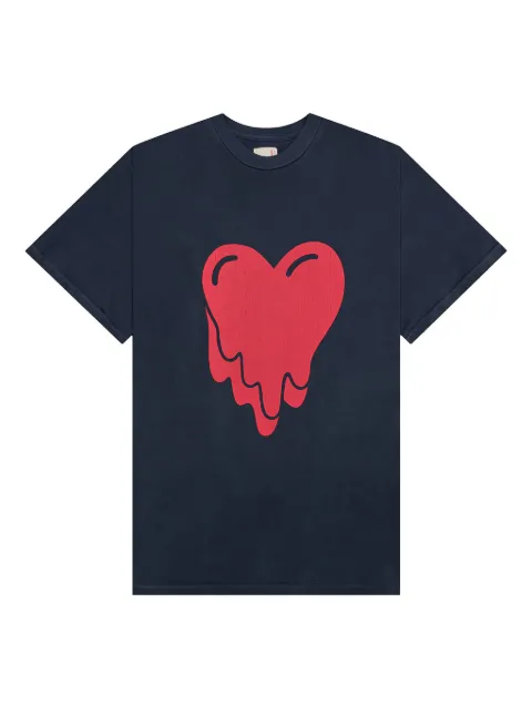 Emotionally Unavailable melting-heart logo T-shirt Blue EUFW22TEE02NAVY