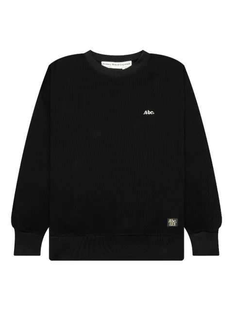 Advisory Board Crystals waffle logo-embroidered sweater Black ABC123WC200ANBLK
