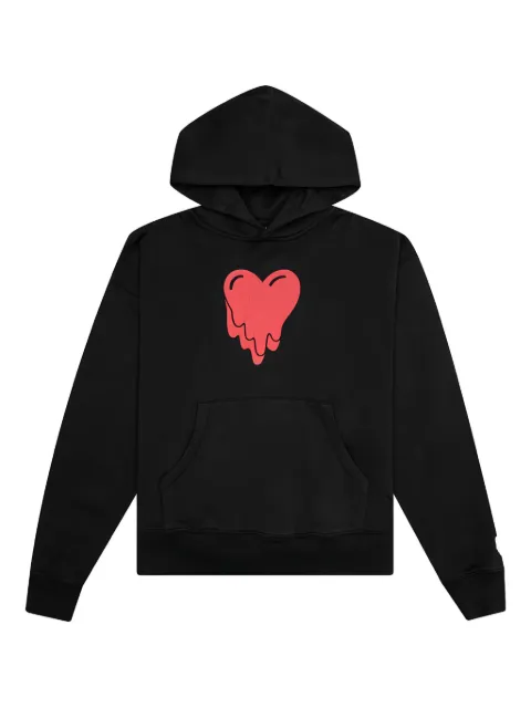 Emotionally Unavailable melting-heart logo hoodie Black EUFW22HOODIE03BLK