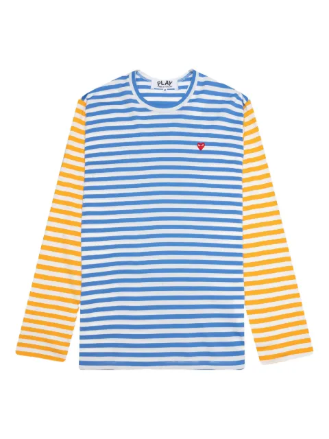 Comme Des Garçons Play striped T-shirt Blue AZT318051