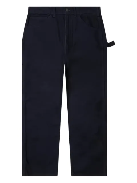 SOUTH2 WEST8 logo-patch trousers Blue NS752B