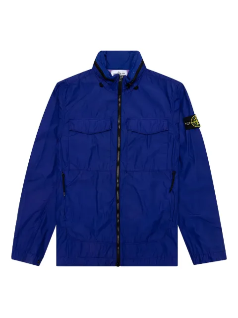 Stone Island Compass-badge flap-pockets jacket Blue 761540532