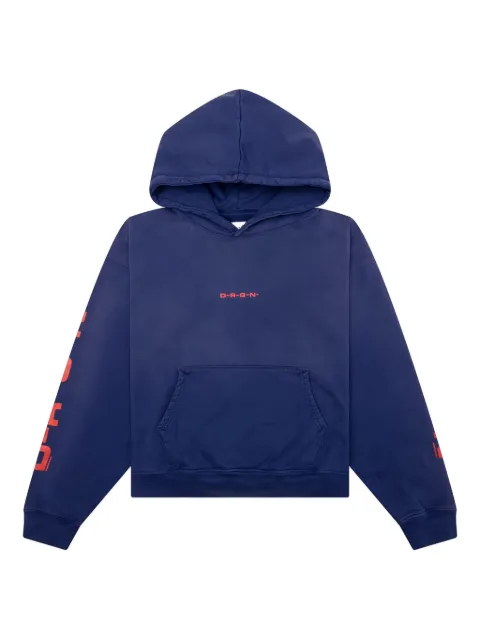 D-R-G-N bleached logo hoodie Blue DGAW23PU06