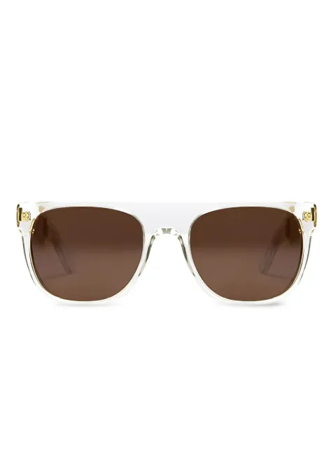 Retrosuperfuture flat-top gold-detail sunglasses White 893