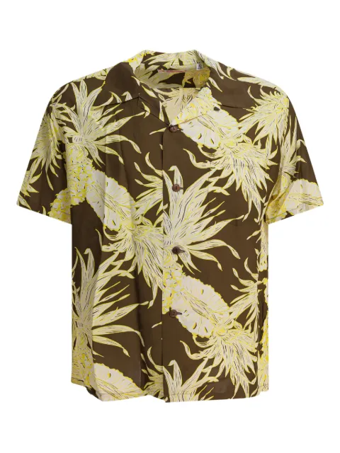 Sun Surf pineapple-print short-sleeve shirt Brown SS39413138