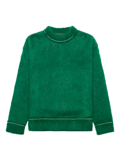 sacai mohair knitted sweater Green SCM067551
