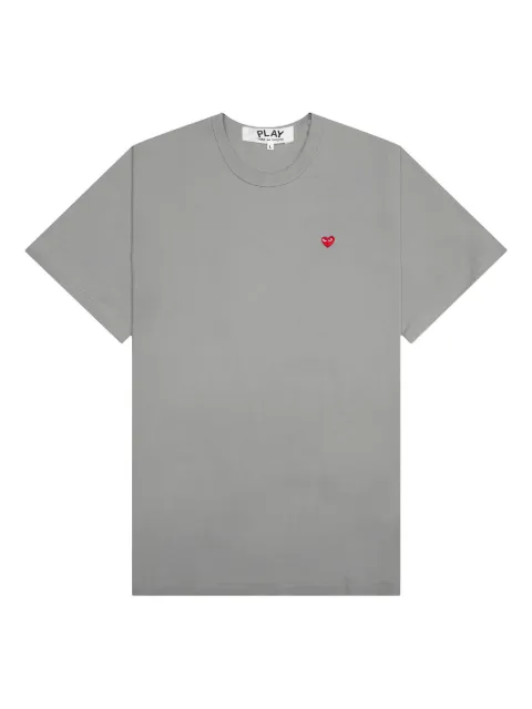 Comme Des Garçons Play heart-patch t-shirt Grey AZT314051