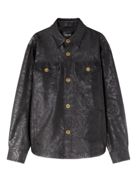 Versace Barocco embossed shirt jacket Black 10188681A15887