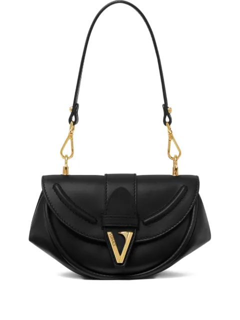 Versace small Virtus leather shoulder bag Black 10200891A16004