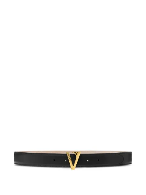 Versace V leather belt 3 cm Black 1022042DV3T
