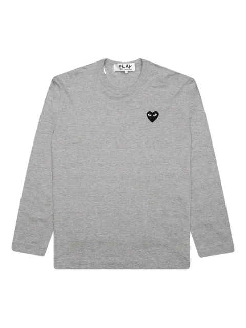 Comme Des Garçons Play heart-emblem long-sleeve T-shirt Grey AZT122051