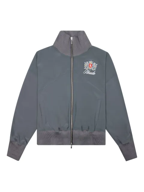 RHUDE Brentwood logo-embroidered bomber jacket Blue RHFW22JA366236240624