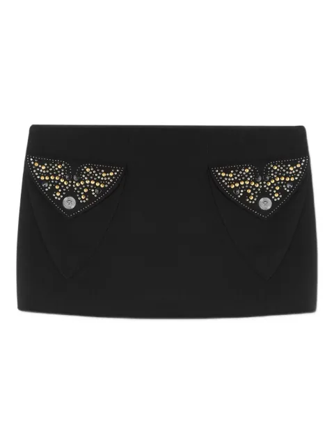 Versace embellished-pocket mini skirt Black 10217771A12789