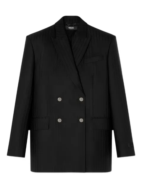 Versace pinstripe double-breasted blazer Black 10219471A16260