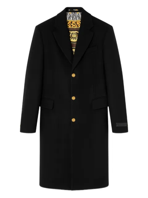 Versace single-breasted wool coat Black 10215341A09780