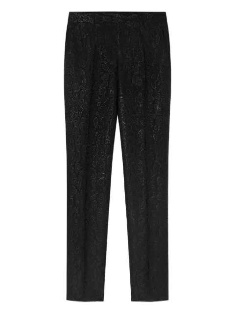 Versace leopard-pattern trousers Black 10166481A15785