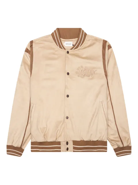 Honor The Gift Oil Head embroidered bomber jacket Brown HTG250163TAN