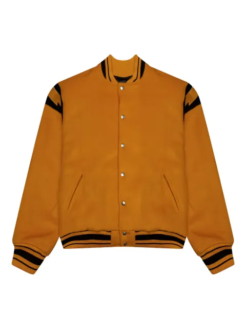 RHUDE logo-detail bomber jacket Yellow RHPF22JA09362121